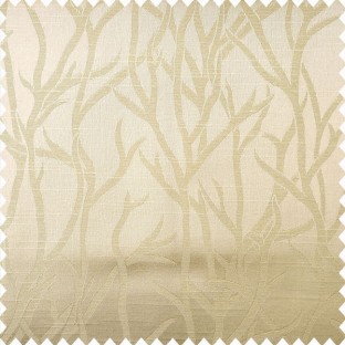 Beige color natural designs texture finished surface sea plants flowing pattern polyester main curtain